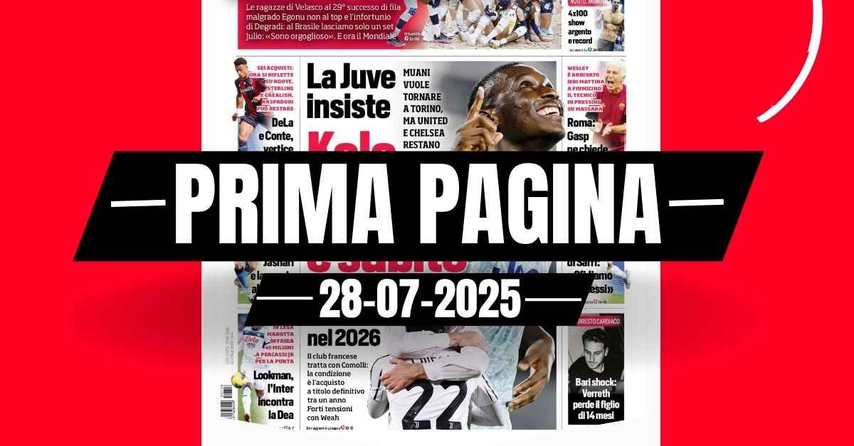 prima pagina corriere dello sport milan jashari e la caccia al numero 9