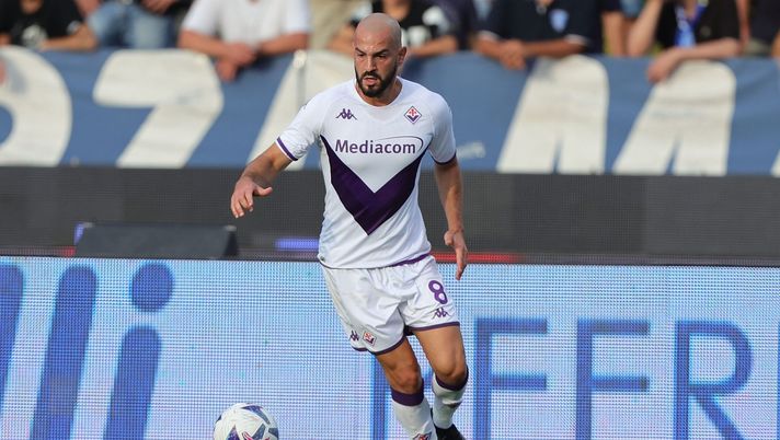 EMPOLI, ITALY - AUGUST 21: Riccardo Saponara of ACF Fiorentina in action during the Serie A match between Empoli FC and ACF Fiorentina at Stadio Carlo Castellani on August 21, 2022 in Empoli, Italy. (Photo by Gabriele Maltinti/Getty Images) Fiorentina