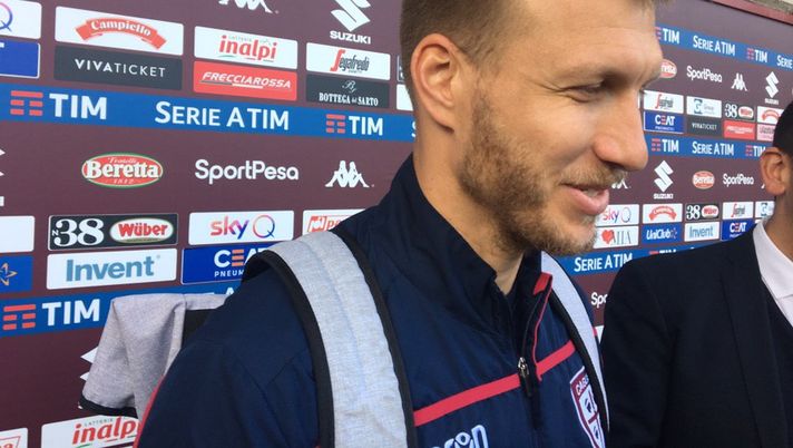 Klavan in zona mista dopo Torino-Cagliari Klavan