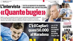 Il Napoli sui media: le prime pagine dei quotidiani di oggi