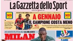 LA PRIMA PAGINA DELLA GAZZETTA DELLO SPORT: “A Gennaio il campione costa meno”