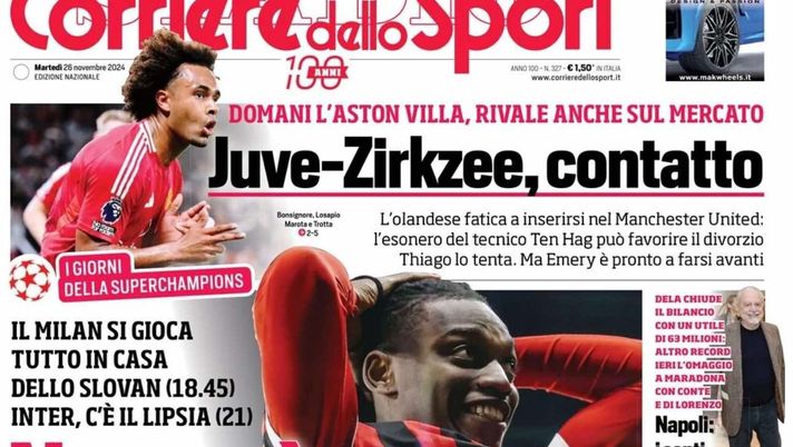 PRIMA PAGINA CORRIERE DELLO SPORT OGGI: “Napoli: i conti super di Aurelio” prima pagina corriere dello sport oggi