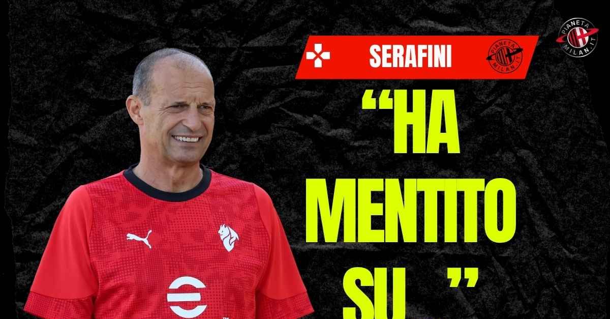 Milan, Serafini: “Allegri? Due fattori epocali. Ha mentito su …” Milan, Serafini: “Allegri? Due fattori epocali. Ha mentito su …”