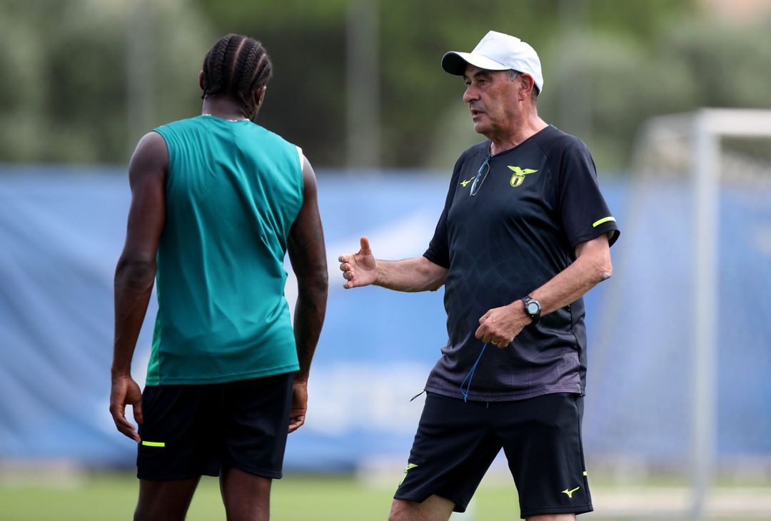 Nuno Tavares e Maurizio Sarri