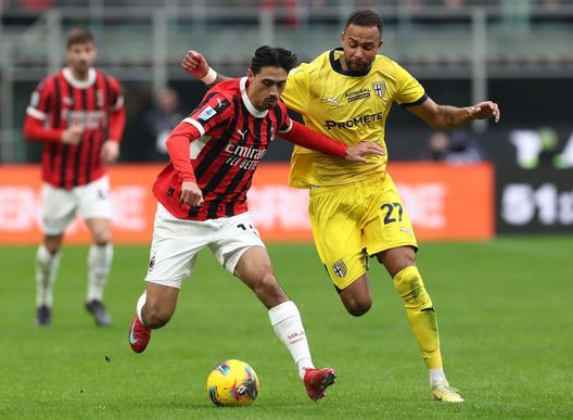 Tijjani Reijnders durante Milan-Parma 3-2 del 26 gennaio 2025 (Foto di Marco Luzzani/Getty Images)  news-serie-a-milan-verona-san-siro-statistiche-opta-match