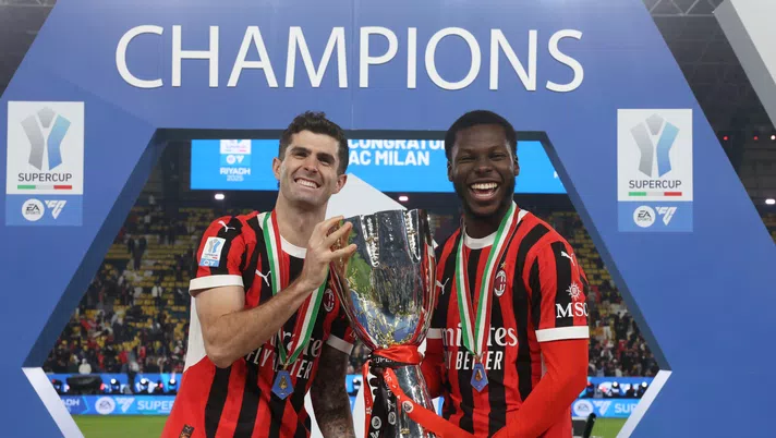 Christian Pulisic AC Milan allenamento Milanello Musah