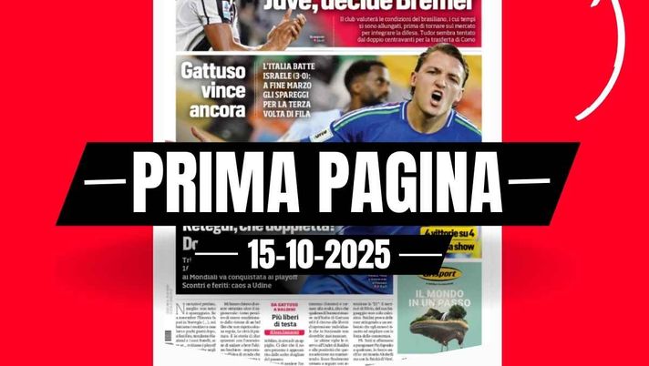Prima pagina Corriere dello Sport: 'L'Under 21 vola. Camarda show'