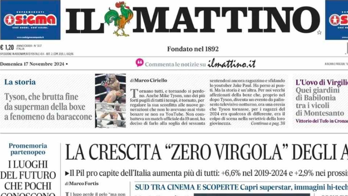 PRIMA PAGINA IL MATTINO OGGI: “Turismo, Napoli ancora superstar” - immagine 1