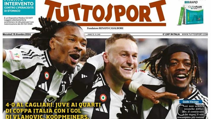 prima pagina tuttosport oggi