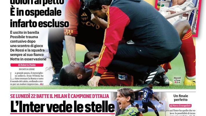 EDICOLA / CdS: L’Inter vede le stelle. Se batte il Milan è campione d’Italia - immagine 1