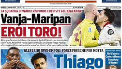 PRIMA PAGINA TUTTOSPORT OGGI: “Mal di pancia Conte”