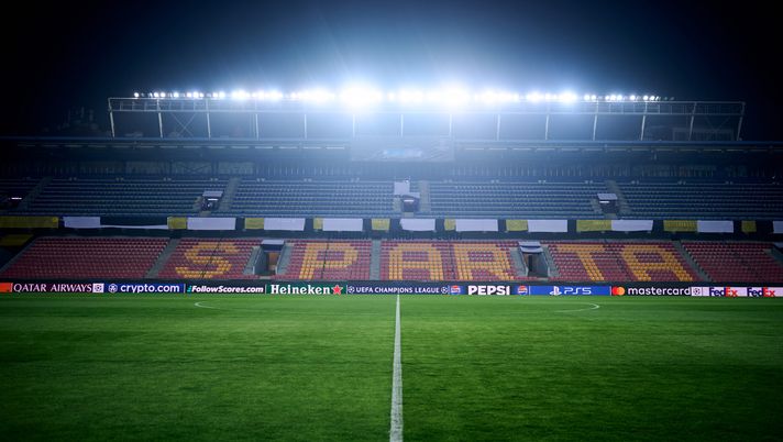 PRAGUE, CZECH REPUBLIC - JANUARY 22: General view inside the stadium prior to the UEFA Champions League 2024/25 League Phase MD7 match between AC Sparta Praha and FC Internazionale Milano at Letna Stadium on January 22, 2025 in Prague, Czech Republic. (Photo by Mattia Ozbot - Inter/Inter via Getty Images) Repubblica Ceca Danimarca dove vedere