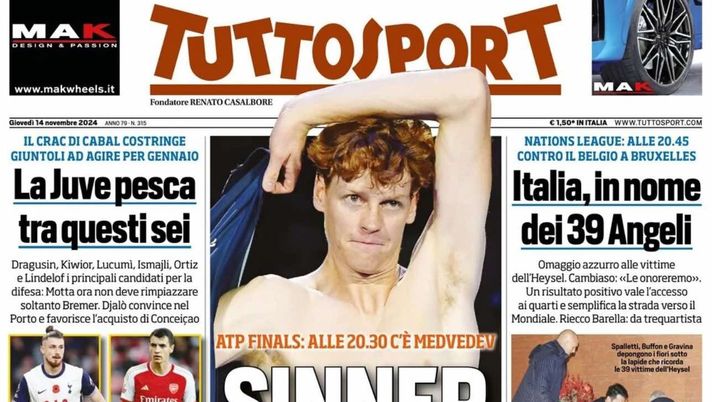 prima pagina tuttosport oggi