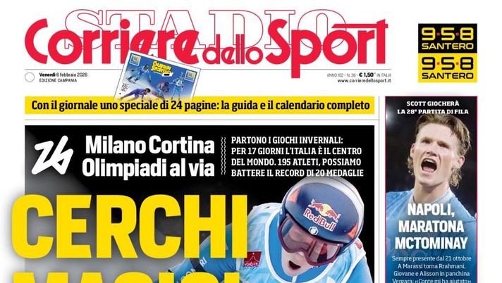 Prime pagine giornali sportivi oggi: il Napoli sui media- immagine 1