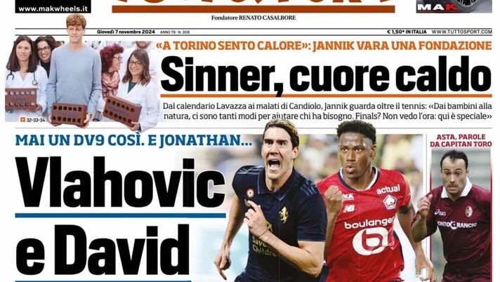 prima pagina tuttosport oggi