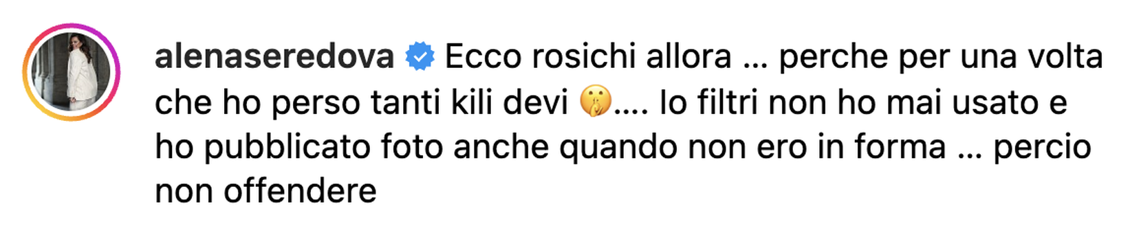 Alena Seredova: “Io perso troppi chili? Rosicate, non offendetemi perché…”- immagine 2