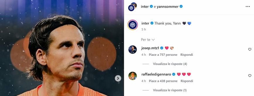 L’Inter saluta Sommer: arrivano i messaggi degli altri due portieri nerazzurri- immagine 3