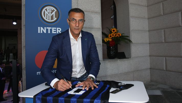 during the unveiling of the partnership between FC Internazionale and mastercard on May 31, 2018 in Milan, Italy. Oggi Beppe Bergomi compie 60 anni: il messaggio di auguri dell’Inter - immagine 1