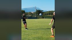 VIDEO Palermo, sfida di palleggi tra i difensori rosanero Lucioni e Ceccaroni