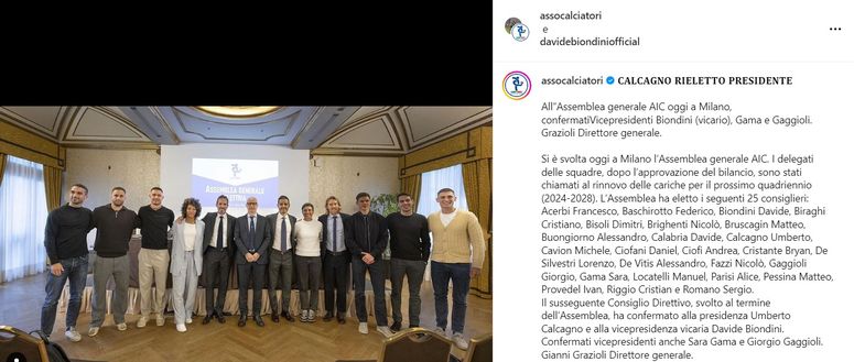 A Milano l’assemblea dell’AIC. Biraghi eletto consigliere con tanti ex viola- immagine 2