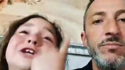 La piccola Rachele tifa Napoli in una famiglia romana, le sue reazioni da brividi