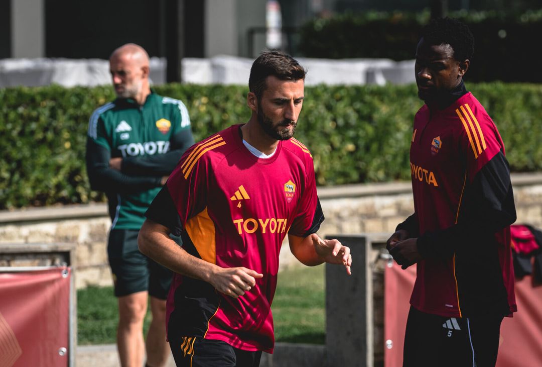 Trigoria, l’allenamento a due giorni da Roma-Inter – FOTO GALLERY - immagine 29