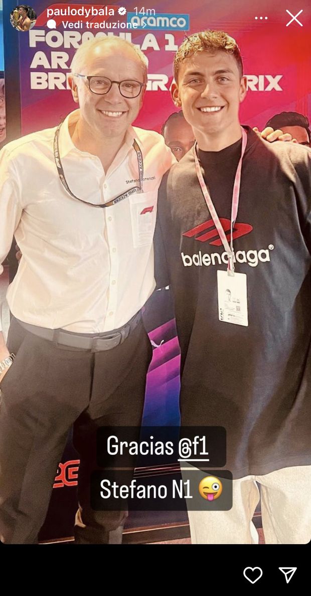 Dybala e Brad Pitt che coppia: insieme al GP di Formula 1 a Silverstone- immagine 2