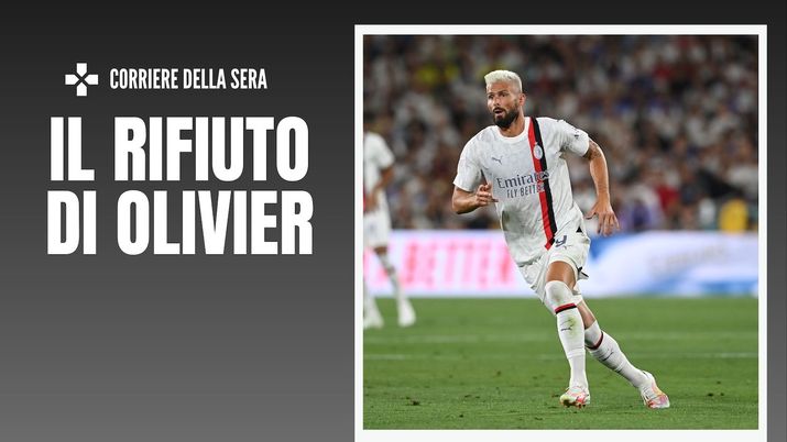 Olivier Giroud (attaccante AC Milan) poteva andare via nel calciomercato estivo | Milan News (Getty Images) Olivier Giroud AC Milan Calciomercato Milan