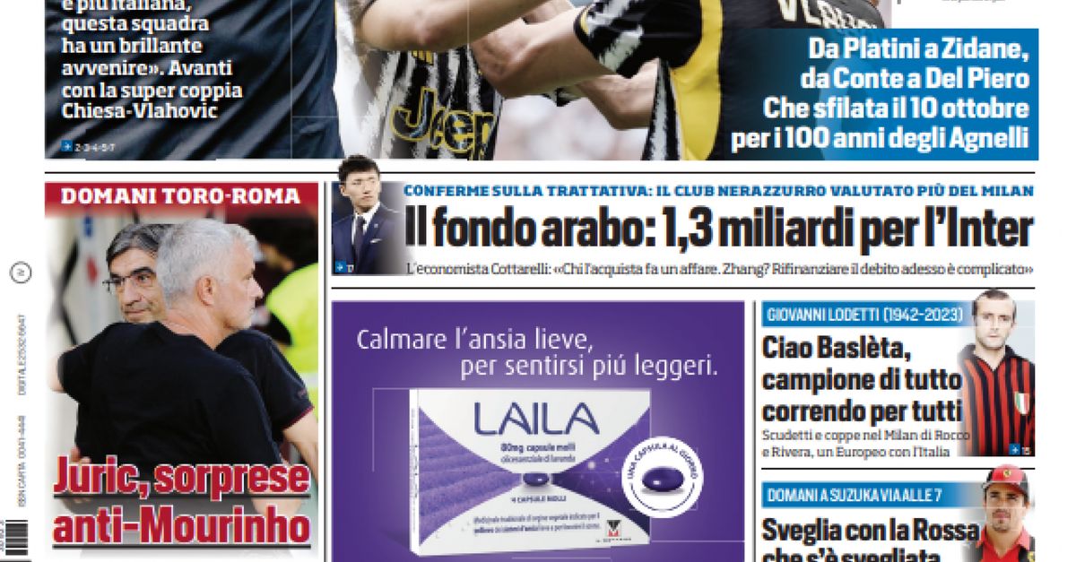 EDICOLA TS – Il Fondo Arabo: 1,3 Miliardi Per L’Inter. Conferme Sulla ...