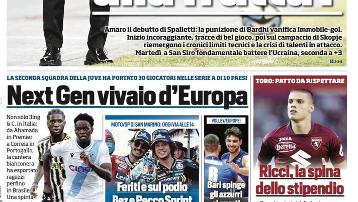 EDICOLA / TS: Italia, siamo alla frutta? Amaro il debutto di Spalletti - immagine 1