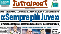 PRIMA PAGINA TUTTOSPORT OGGI: “Tris Noslin. Il Napoli B lascia i quarti alla Lazio”