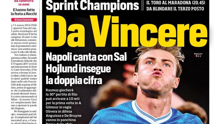 Prime pagine giornali sportivi oggi: il Napoli sui media- immagine 1