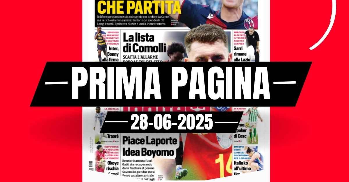 Prima pagina Corriere dello Sport: Milan in Belgio per Jashari Prima pagina Corriere dello Sport: Milan in Belgio per Jashari