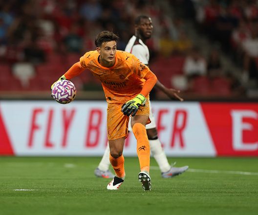 Lorenzo Torriani of AC Milan in action in Singapore. (Photo by AC Milan/AC Milan via Getty Images) Torriani