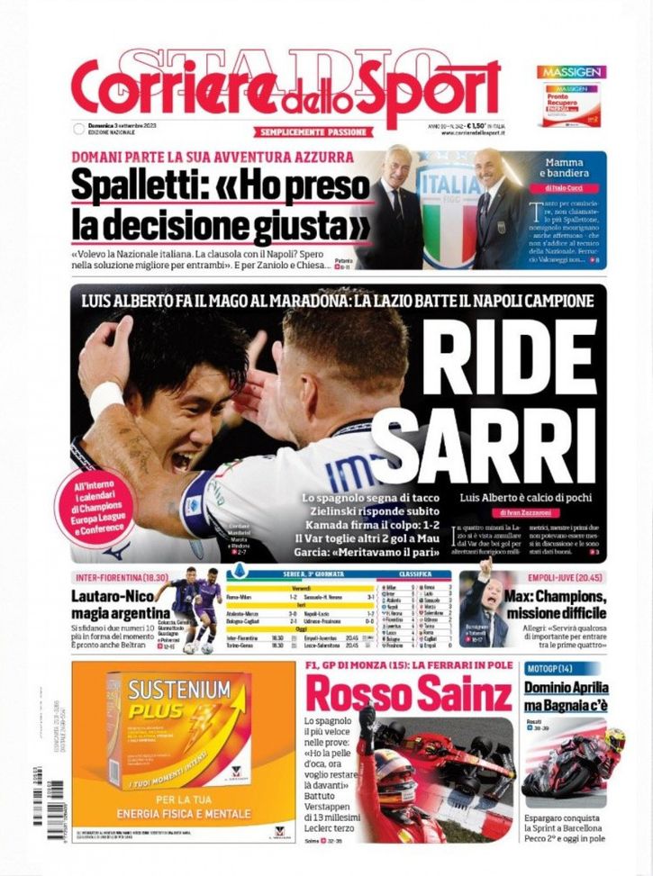 EDICOLA / CdS: Inter-Fiorentina, Lautaro-Nico, magia argentina - immagine 1