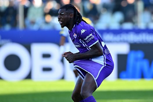 PARMA, ITALY - DECEMBER 27: Moise Kean o ACF Fiorentinareacts during the Serie A match between Parma Calcio 1913 and ACF Fiorentina at Stadio Ennio Tardini on December 27, 2025 in Parma, Italy. (Photo by Alessandro Sabattini/Getty Images)