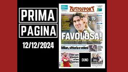 Prima pagina Tuttosport: “Milan, vittoria e veleni”