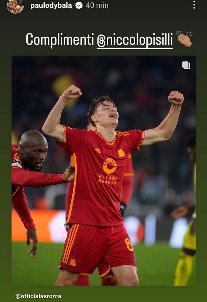 Dybala celebra il gol di Pisilli: “Complimenti!”- immagine 2