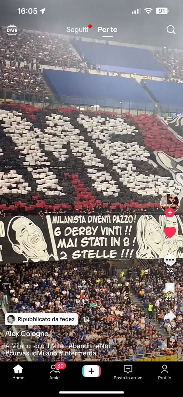 Fedez scatenato sui social per il derby: il rapper scrive “Forza Milan”- immagine 3