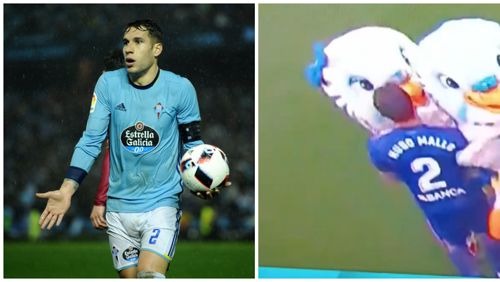 Ex capitano Celta Vigo, Hugo Mallo accusato di abusi sessuali sulla mascotte femminile dell'Espanyol