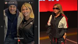 Wanda Nara a San Siro per il derby. Incontro a Milano con Spalletti