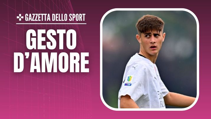 Mattia Liberali, calciatore del Milan, qui in Rapid Vienna-Milan (getty images)