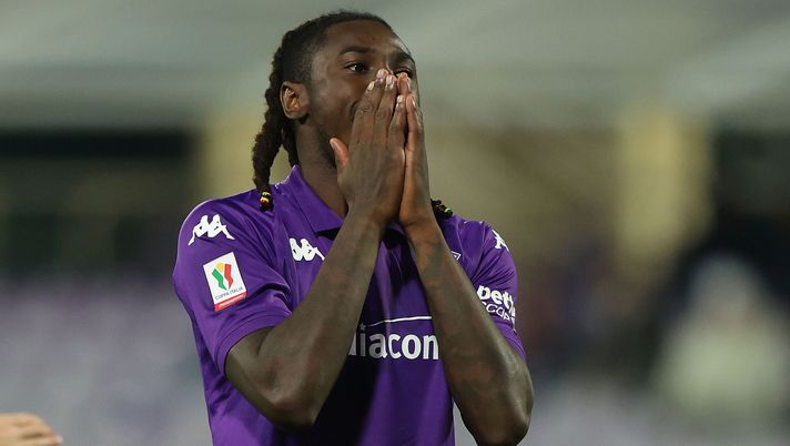 Moise Kean, Fiorentina, autore del gol del momentaneo 2-1 contro l'Empoli (Foto di Gabriele Maltinti/Getty Images) Fiorentina, Kean salta il Cagliari: il motivo - immagine 1