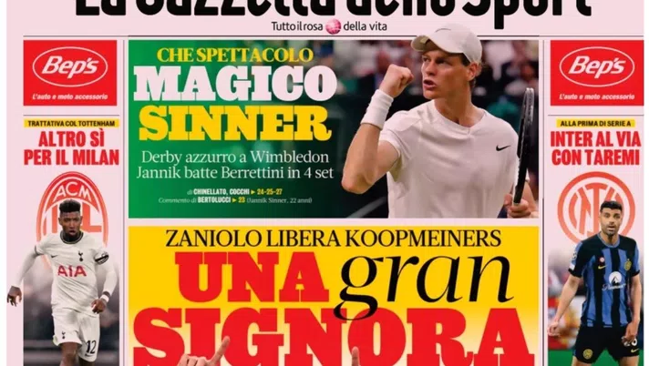 PRIMA PAGINA GAZZETTA DELLO SPORT OGGI: “Inzaghi al rinnovo, ci metto la firma”