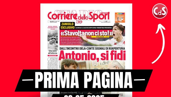 Prima pagina Corriere dello Sport: 'Napoli-Conte, segnali di riapertura'