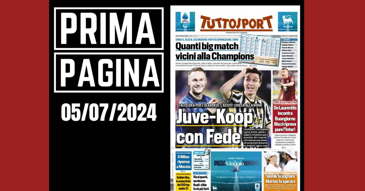 Prima pagina Tuttosport: calciomercato, il Milan ripensa a Morata