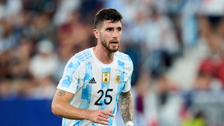 PAMPLONA, SPAIN - JUNE 05: Marcos Senesi of Argentina reacts during the international friendly match between Argentina and Estonia at Estadio El Sadar on June 05, 2022 in Pamplona, Spain. (Photo by Juan Manuel Serrano Arce/Getty Images) Senesi