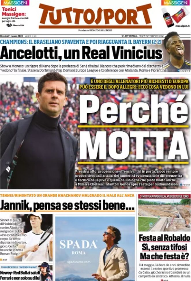 EDICOLA – Juve, Milan e Chelsea su Motta. Il Genoa apre l’asta per Gudmundsson - immagine 1