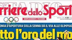 PRIMA PAGINA CORRIERE DELLO SPORT OGGI: “Il Napoli prenota Brescianini e Gilmour”
