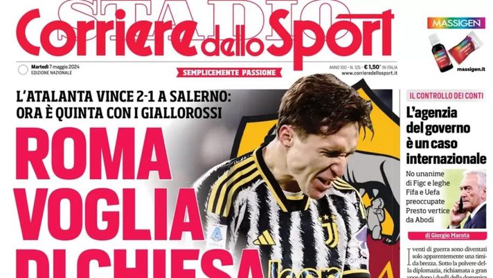 prima pagina corriere dello sport oggi